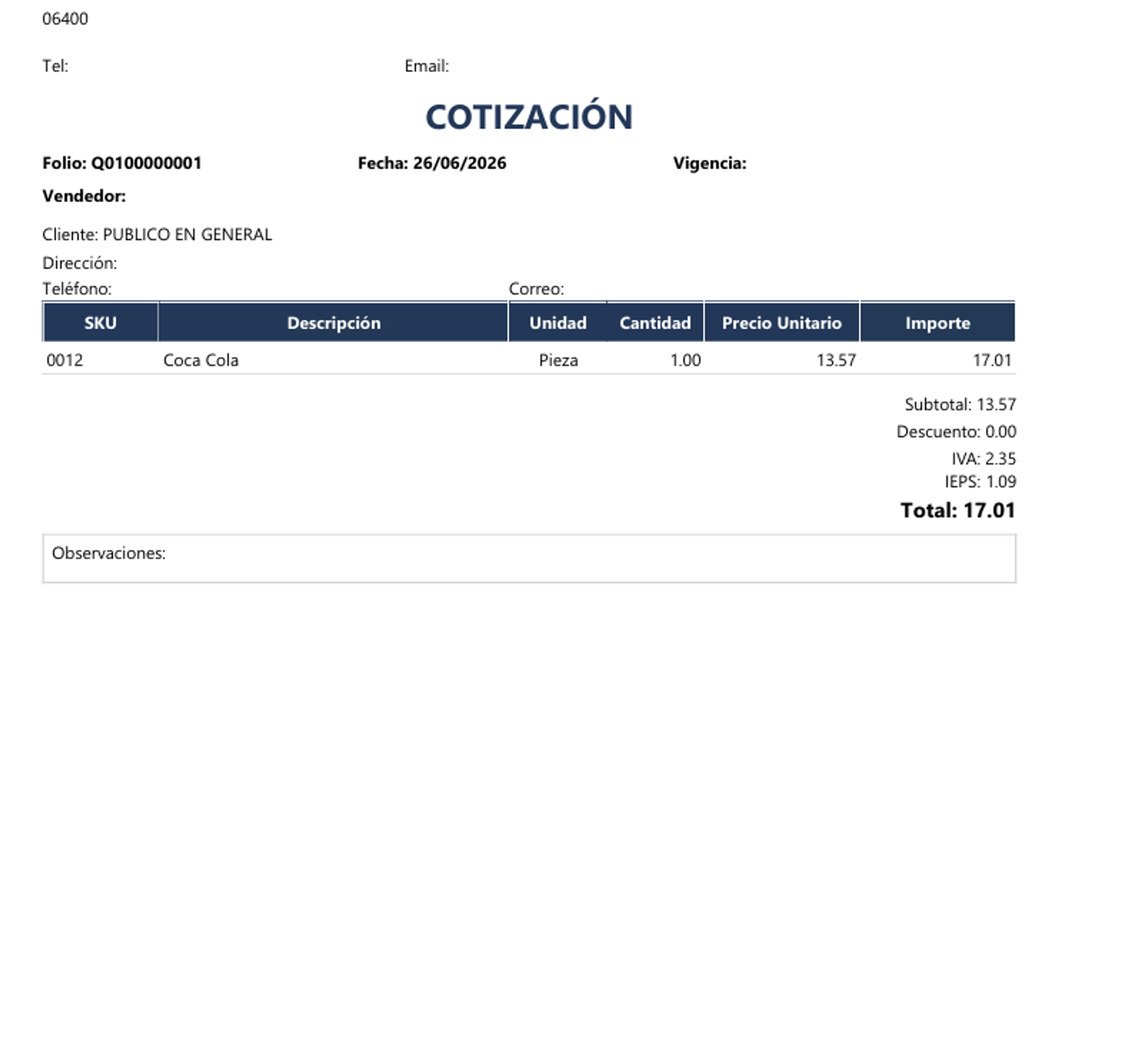 Cotización